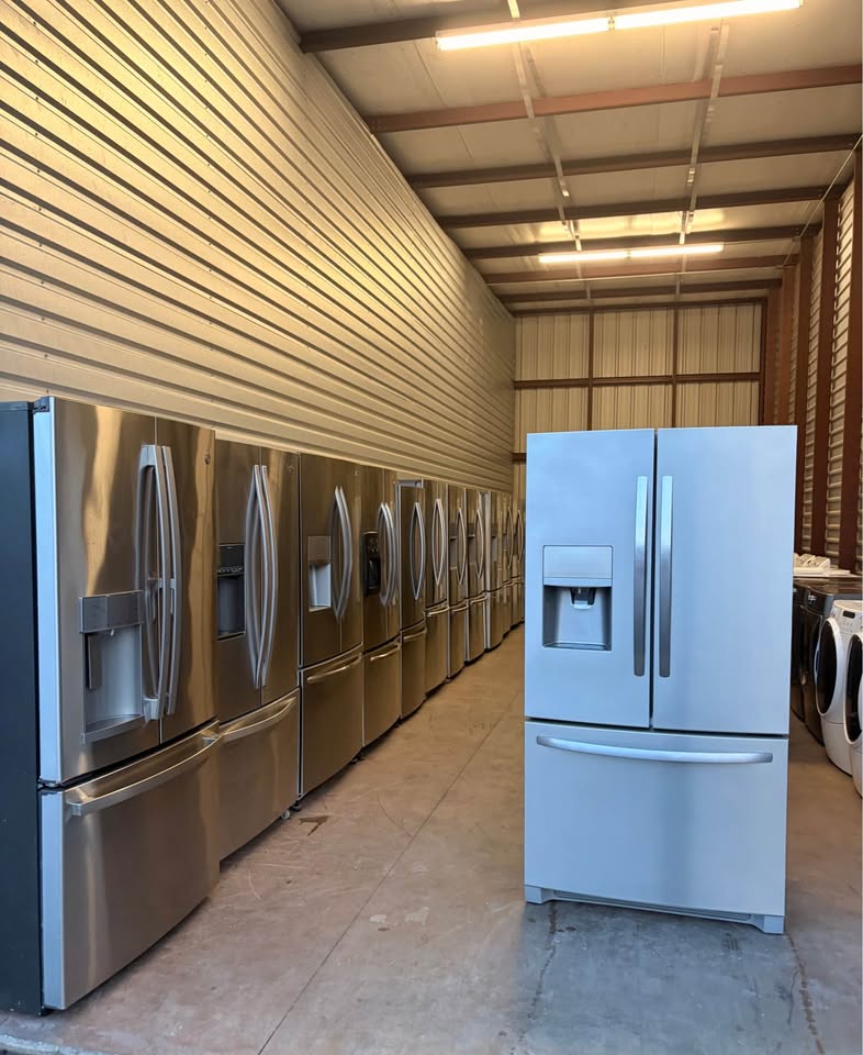French door refrigerators in the warehouse