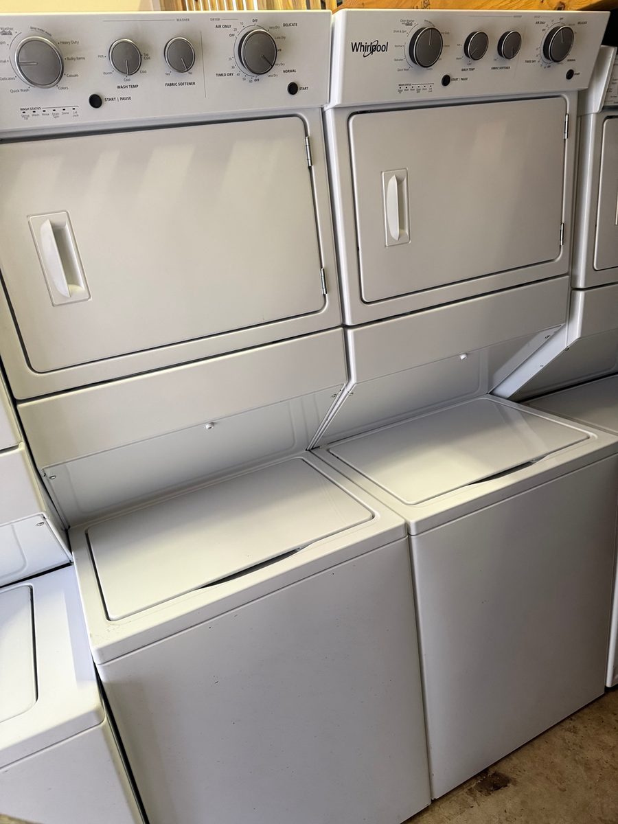 Whirlpool stackable washer and dryer units in stock